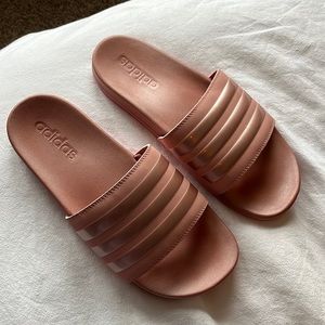 Women’s pink adidas slides size 8